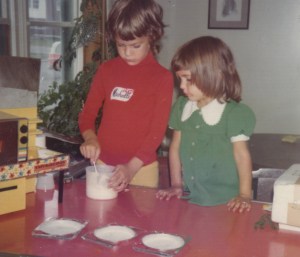 Michelle and Kat and the Easy Bake Oven, circa 1974