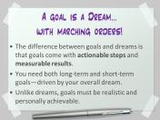 Dreams vs. Goals: Give Your Writing Dreams Marching Orders | KayeDacus.com