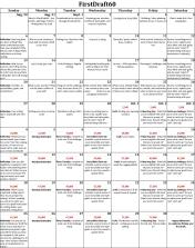 Sample Schedule for #FirstDraft60