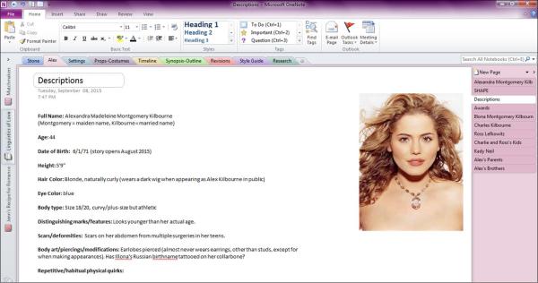 #FirstDraft60 Character Description Page | KayeDacus.com