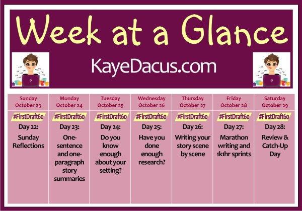 #FirstDraft60 Week 4 Overview | KayeDacus.com